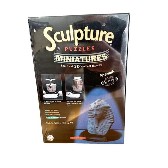 3D Sculpture Puzzle Miniatures Pharaoh Sculpture Puzzle - Picture 1 of 6